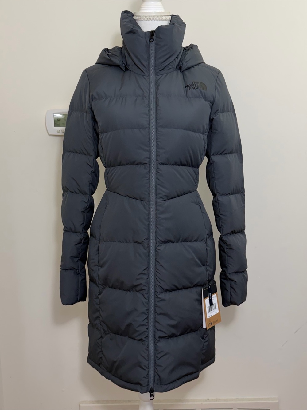 The North Face Women's Metropolis Parka Down Coat Vanadis Grey XS S NEW